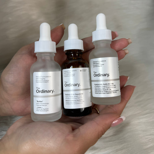 Kit The Ordinary: Buffet + Retinol + Ácido Hialurónico